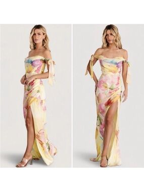 Baltic Born Allegra Off Shoulder Floral Maxi Dress
